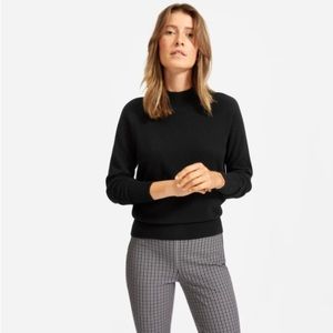 Everlane black cashmere mock neck raglan size small